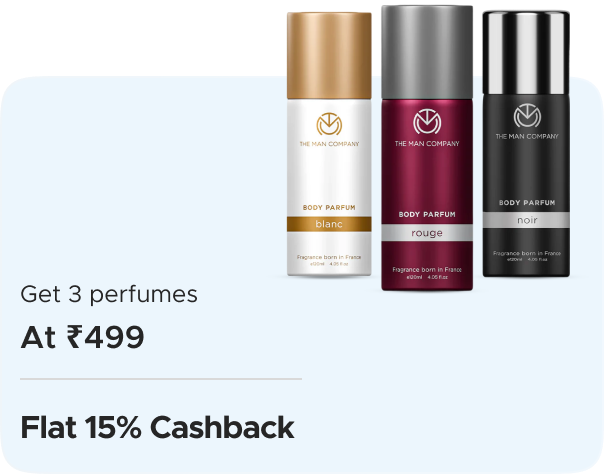 The Man Company: Buy 3 perfumes at Rs 499 + Flat 15% CashKaro Cashback