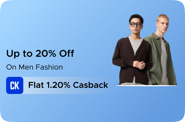 Uniqlo: Upto 20% Off on Men Fashion + Flat 1.20% CashKaro Cashback