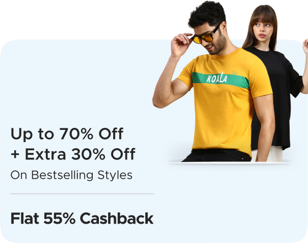 House of Koala: Bestselling Styles Upto 70% + Extra 30% Off Men Clothing + Flat 55% CashKaro Cashback