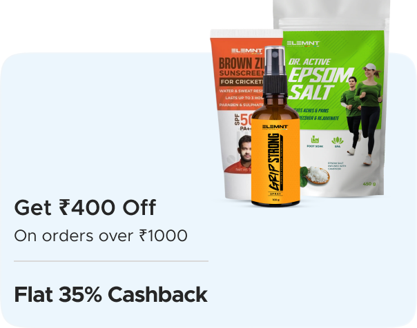 Elemnt: Get ₹400 Off on orders over ₹1000 + Flat 35% CashKaro Cashback on all Elemnt orders