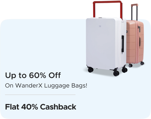 WanderX: Up to 60% Off on WanderX Luggage Bags! + Flat 40% CashKaro Cashback