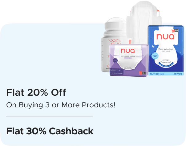 Nua: Flat 20% Off on Buying 3 or More Products! + Fl