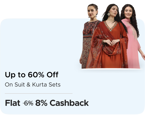 Biba: Up to 60% Off on Suit & Kurta Sets + Flat 8% CashKaro Cashback