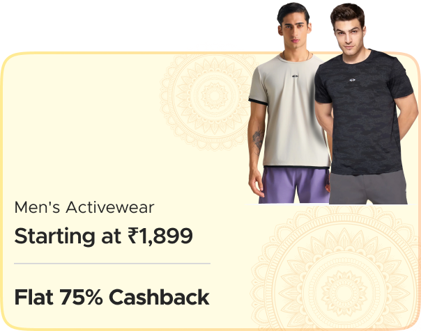 Strch: Men's Activewear Starting at Just  ₹1899  + Flat 75% CashKaro Cashback