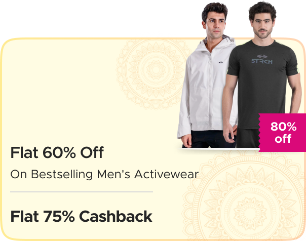Strch: Flat 60% Off on Bestselling Men's Activewear Strch: Flat 60% Off on Bestselling Men's Activewear