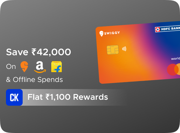 Earn Flat Rs 1100 CashKaro Rewards on HDFC Swiggy Credit Card Activation