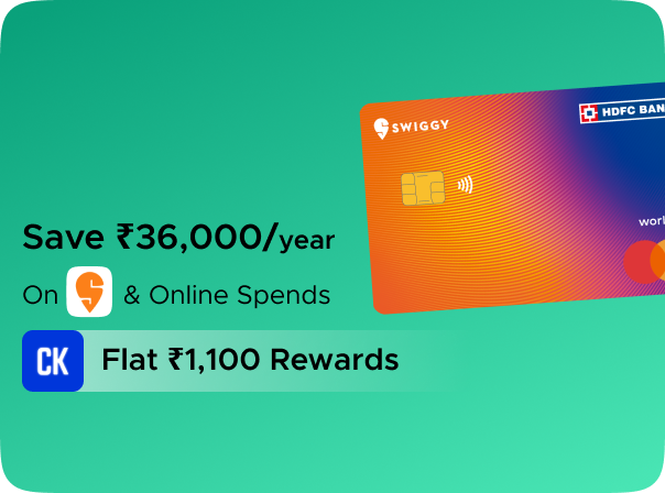 Earn Flat Rs 1100 CashKaro Rewards on HDFC Swiggy Credit Card Activation