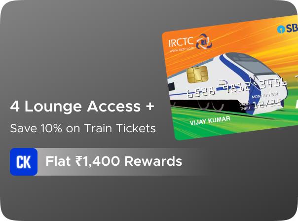 SBI: Earn Flat Rs 1400 CashKaro Rewards on SBI IRCTC Credit Card Activation