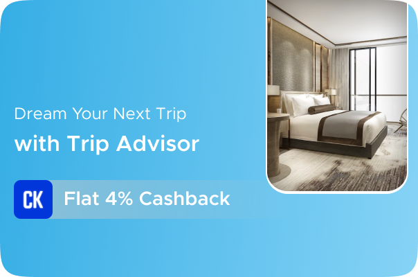Tripadvisor: Dream Your Next Trip with Trip Advisor + Flat 4% CashKaro Cashback on all Tripadvisor Tours & Activities Bookings