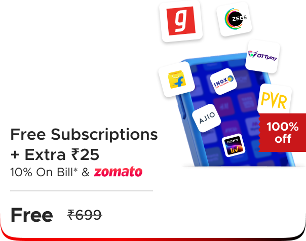 Bajaj Prime: Free Subscriptions + 10% Cashabck on Bill* & Zomato for FREE