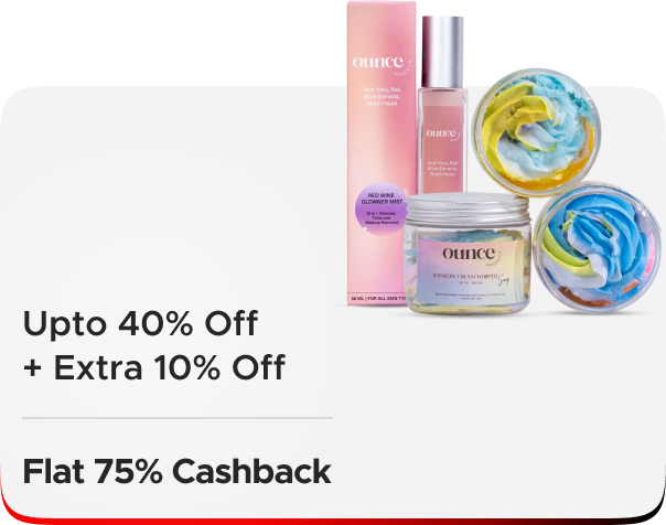 Ounce Organics: Upto 40% Off + Extra 10% Off + Flat 75% CashKaro Cashback
