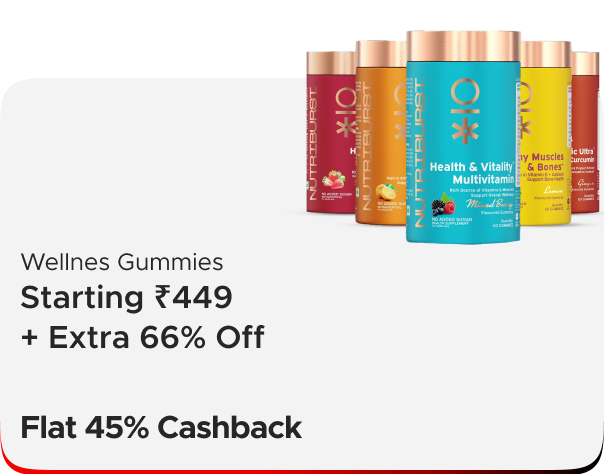 Nutriburst: Wellnes Gummies starting ₹449 + Extra 66 Nutriburst: Wellnes Gummies starting ₹449 + Extra 66