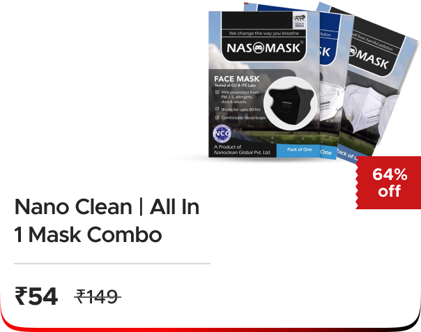 Nano Clean: Buy Nano Clean - All In 1 Mask Combo ₹149 at Just ₹54!