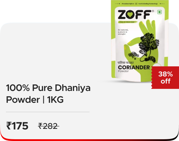 Zoff Foods: Buy 100% Pure Dhaniya Powder 1KG   at  ₹175  only