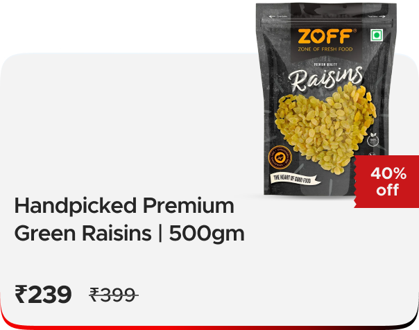 Zoff Foods: Buy Handpicked Premium Green Raisins 500 Zoff Foods: Buy Handpicked Premium Green Raisins 500