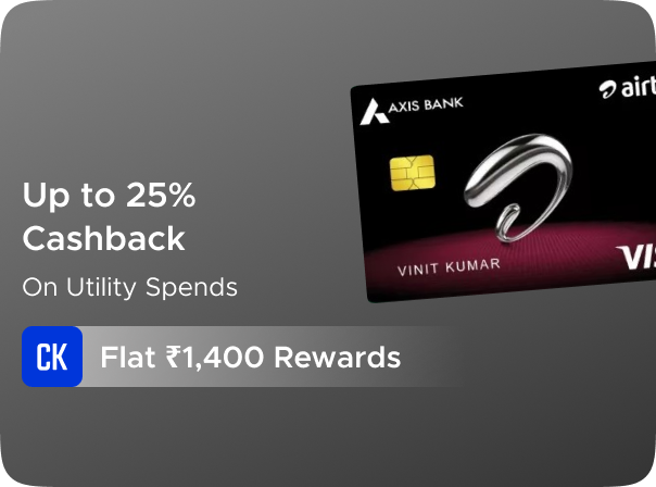 Earn Flat Rs 1400 CashKaro Rewards on Axis Airtel Credit Card Activation