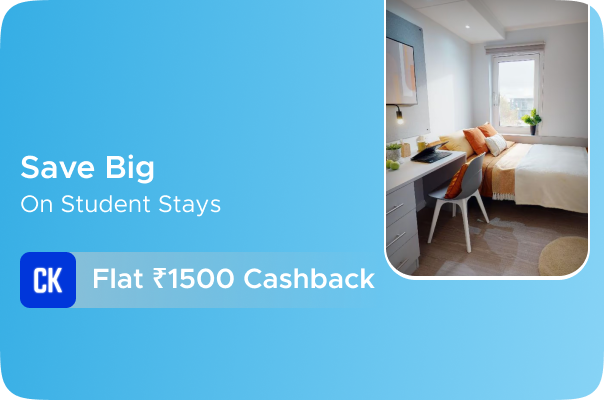 Save big on student stays + Flat Rs.1500 Cashback on all University Living Bookings