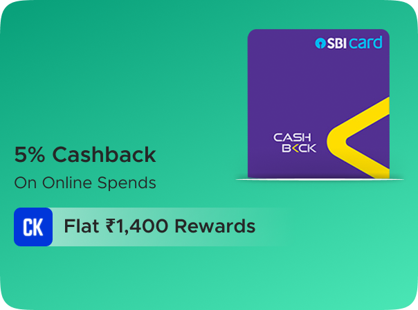 SBI: Flat Rs 1400 CashKaro Rewards on Card Disbursal for SBI Cashback Credit Card