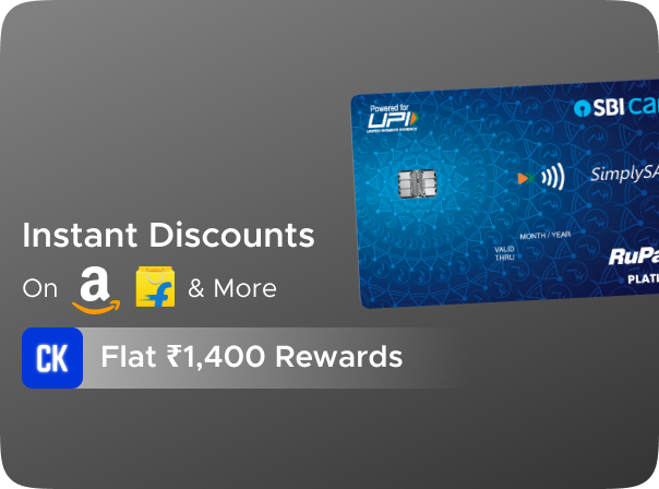 Earn Flat Rs 1400 CashKaro Rewards on SBI Simply Save Credit Card Activation