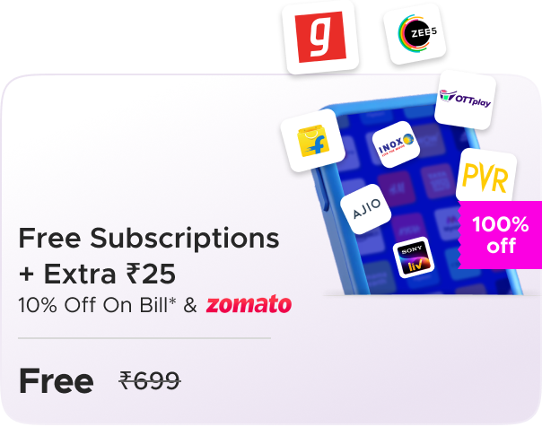Bajaj Prime: Free Subscriptions + 10% Cashabck on Bill* & Zomato for FREE