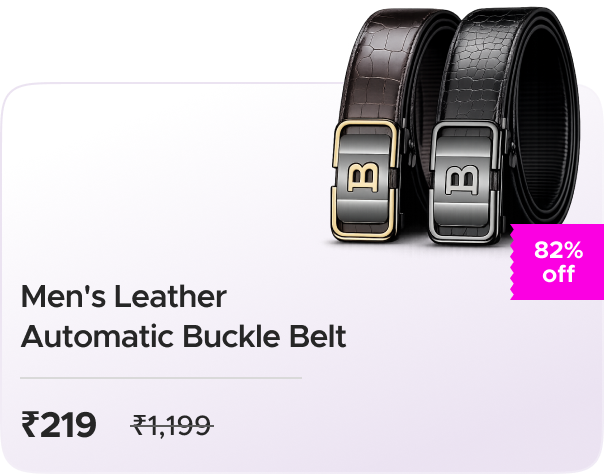 Zop: Buy Men's Leather Automatic Buckle Belt: Black and Brown Worth ₹1199 at ₹219