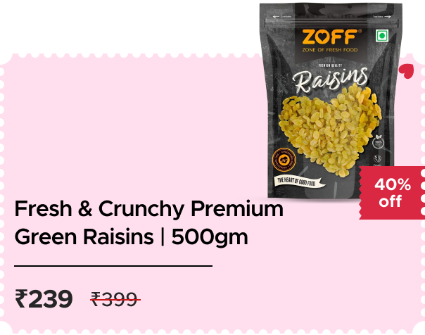 Zoff Foods: Buy Handpicked Premium Green Raisins 500 Zoff Foods: Buy Handpicked Premium Green Raisins 500