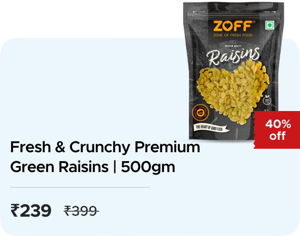 Zoff Foods: Buy Handpicked Premium Green Raisins 500 Zoff Foods: Buy Handpicked Premium Green Raisins 500