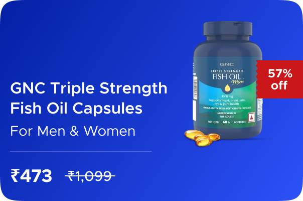Hyugalife: Buy GNC: GNC Triple Strength Fish Oil Mini Omega 3 Capsules for Men & Women Worth ₹1099 at ₹473