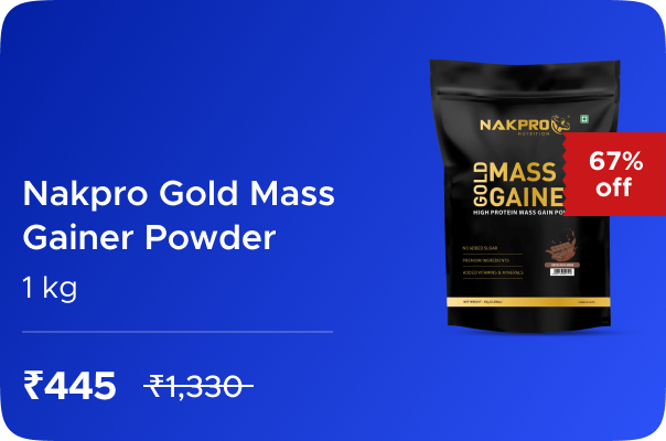 Hyugalife: Buy Nakpro Gold Mass Gainer Powder 1 Kg Chocolate Worth ₹1330 at ₹445