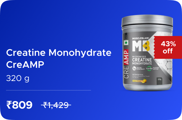 Muscleblaze: Buy MuscleBlaze Creatine Monohydrate Unflavoured 0.22 lb Online Worth ₹1429 at ₹809