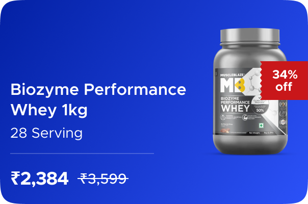 Muscleblaze: Buy MuscleBlaze: Biozyme Performance Whey: 1Kg Worth ₹3599 at ₹2384