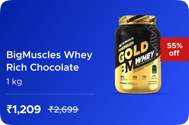 Hyugalife: Buy Big Muscle: Premium Gold Whey: Chocolate 1 Kg Worth ₹2699 at ₹1209