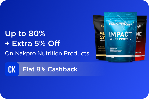 Hyugalife: Up to 80% + Extra 5% Off on Nakpro Nutrition + Flat 8% CashKaro Cashback