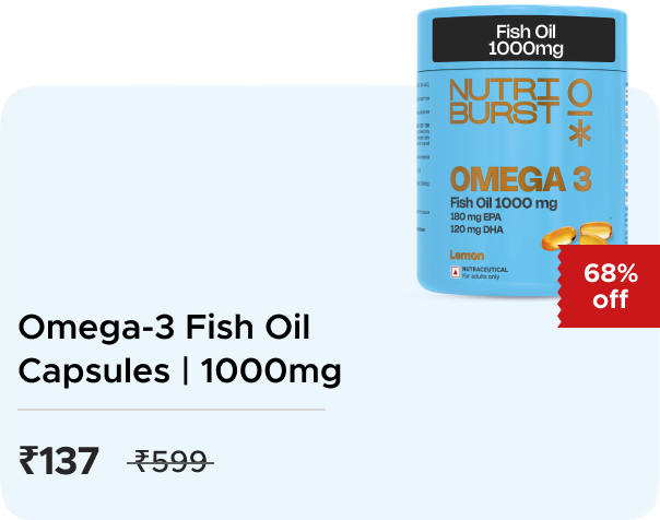Nutriburst: Buy Nutriburst: Omega-3 Single Strength 1000mg 180 EPA Worth ₹599 at ₹137
