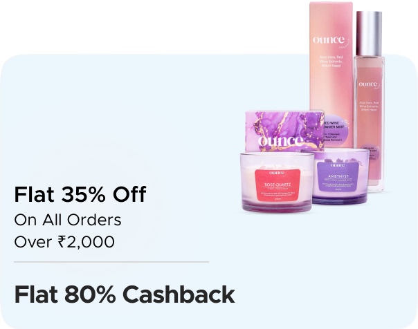 Ounce Organics:Flat 35% Off on Orders over ₹2000 + Flat 80% CashKaro Cashback