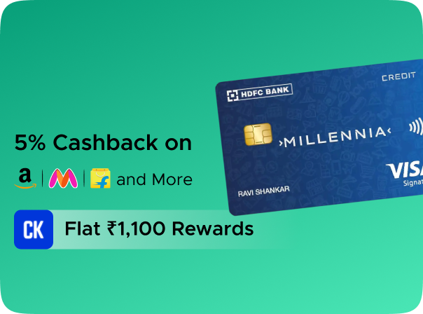 Earn Flat Rs.1100 CashKaro Rewards on HDFC Millennia Credit Card Activation