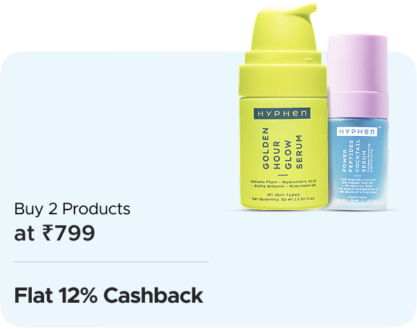 Hyphen: Buy 2 Hyphen Products at ₹799 + Flat 12% Cas