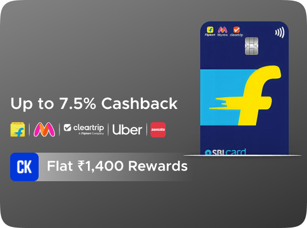 SBI: Flat Rs 1400 CashKaro Rewards on Card Disbursal for SBI Flipkart Credit Card