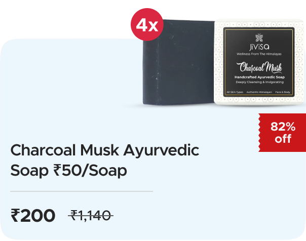 Jivisa: Buy Jivisa: Luxury Charcoal Musk Handcrafted Ayurvedic Soap Worth ₹1140 at ₹200