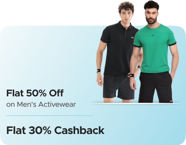 Strch: Flat 50% Off on Men's Activewear + Flat 30% CashKaro Cashback
