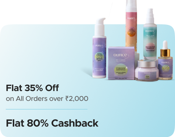 Ounce Organics:Flat 35% Off on Orders over ₹2000 + Flat 80% CashKaro Cashback