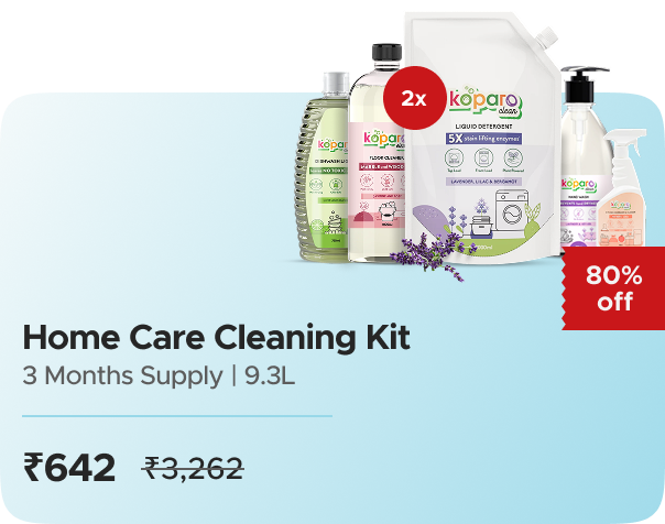 Koparo Clean: Buy Koparo Clean: Home Care Cleaning Kit: 3 Months Pack (9.3L) Worth ₹3262 at ₹642