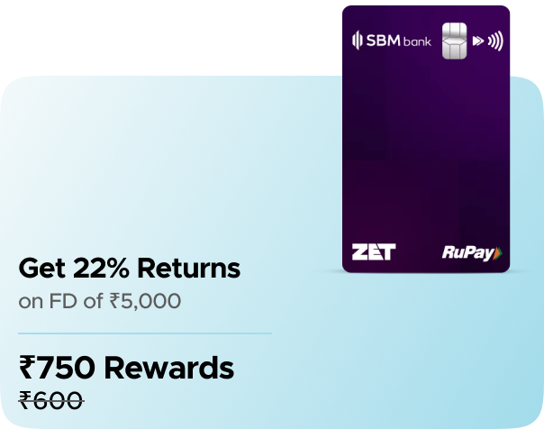 Earn Flat Rs.750 Rewards on SBM ZET Credit Card Activation