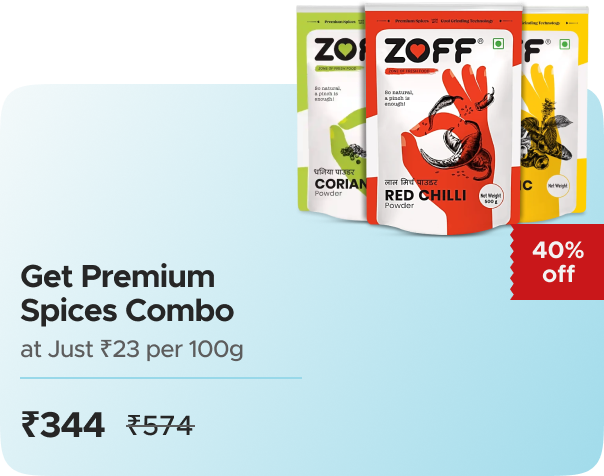 Zoff Foods: Buy Get premium spices combo at just ₹23 per 100g. Worth ₹574 at ₹344