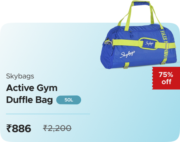 Skybags: Buy Skybags: Active Gym Bag: Blue Worth ₹2200 at ₹886