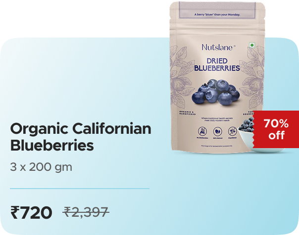 Nutslane: Buy NutsLane: Organic Dried Blueberries: 250g Worth ₹2397 at ₹720