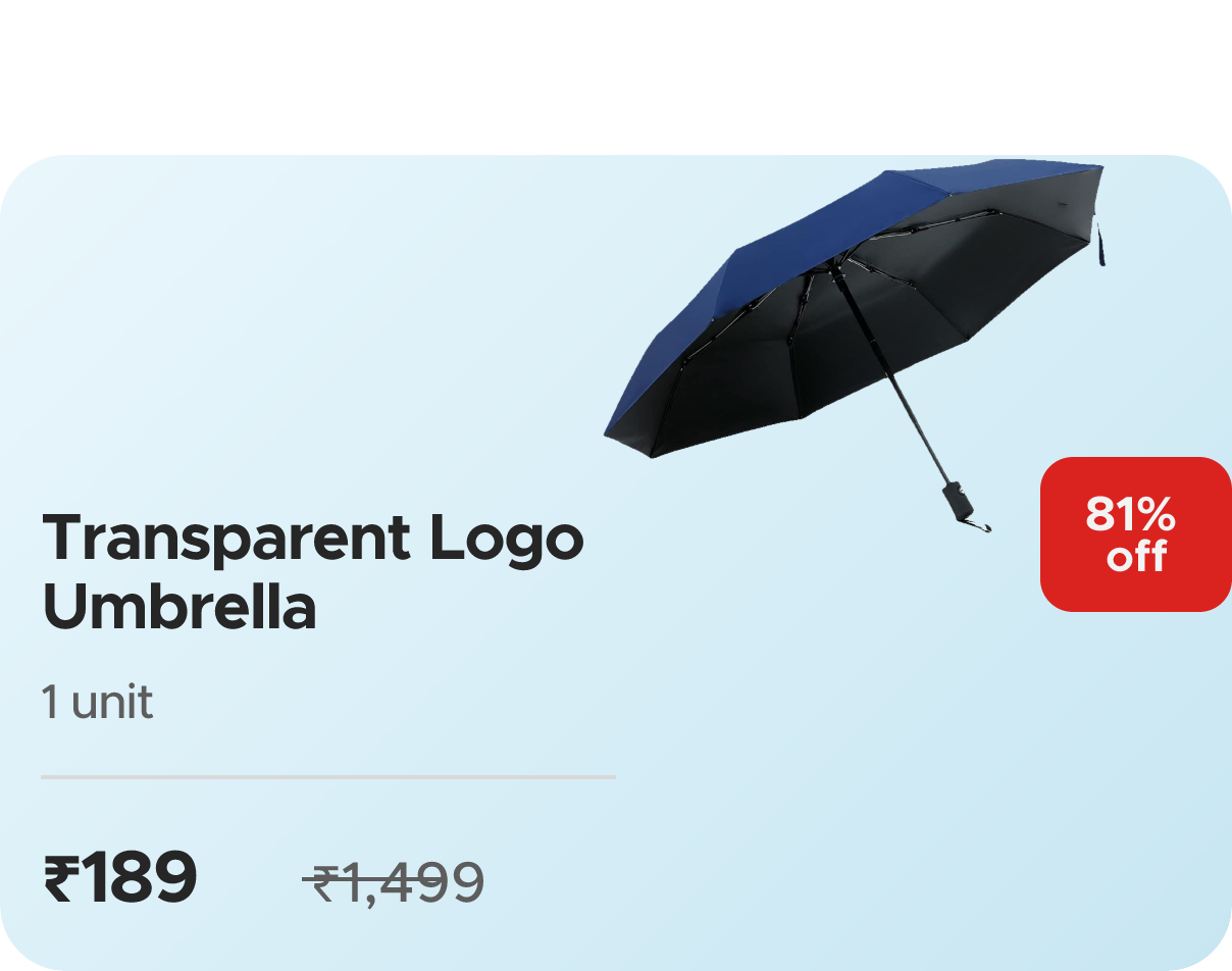 Hamara Mall: Buy Transparent Logo Umbrella Worth ₹1499 at ₹189