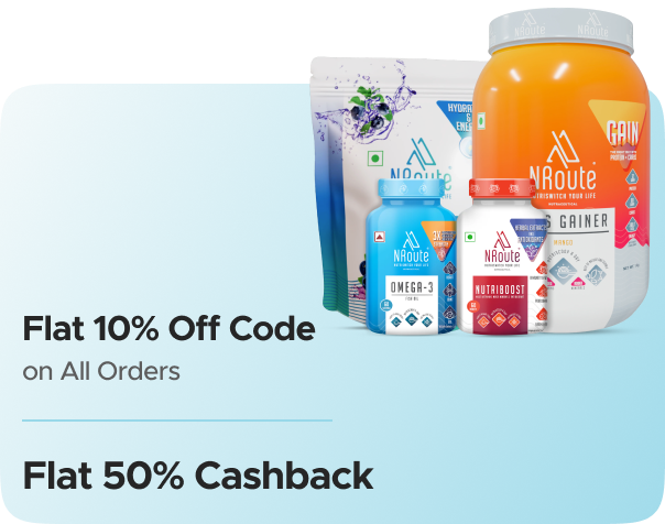 NRoute — Flat 10% off on all orders + Flat 50% Cashback