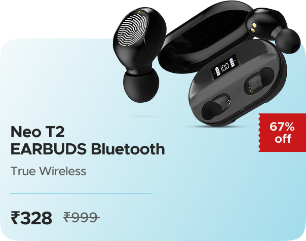 Hamara Mall: Buy Neo T2 EARBUDS Bluetooth True Wireless Worth ₹999 at ₹328