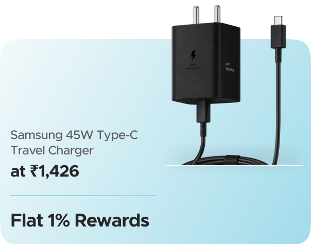 Amazon: Samsung 45W Type-C Travel Charger at ₹1426 + Amazon: Samsung 45W Type-C Travel Charger at ₹1426 +